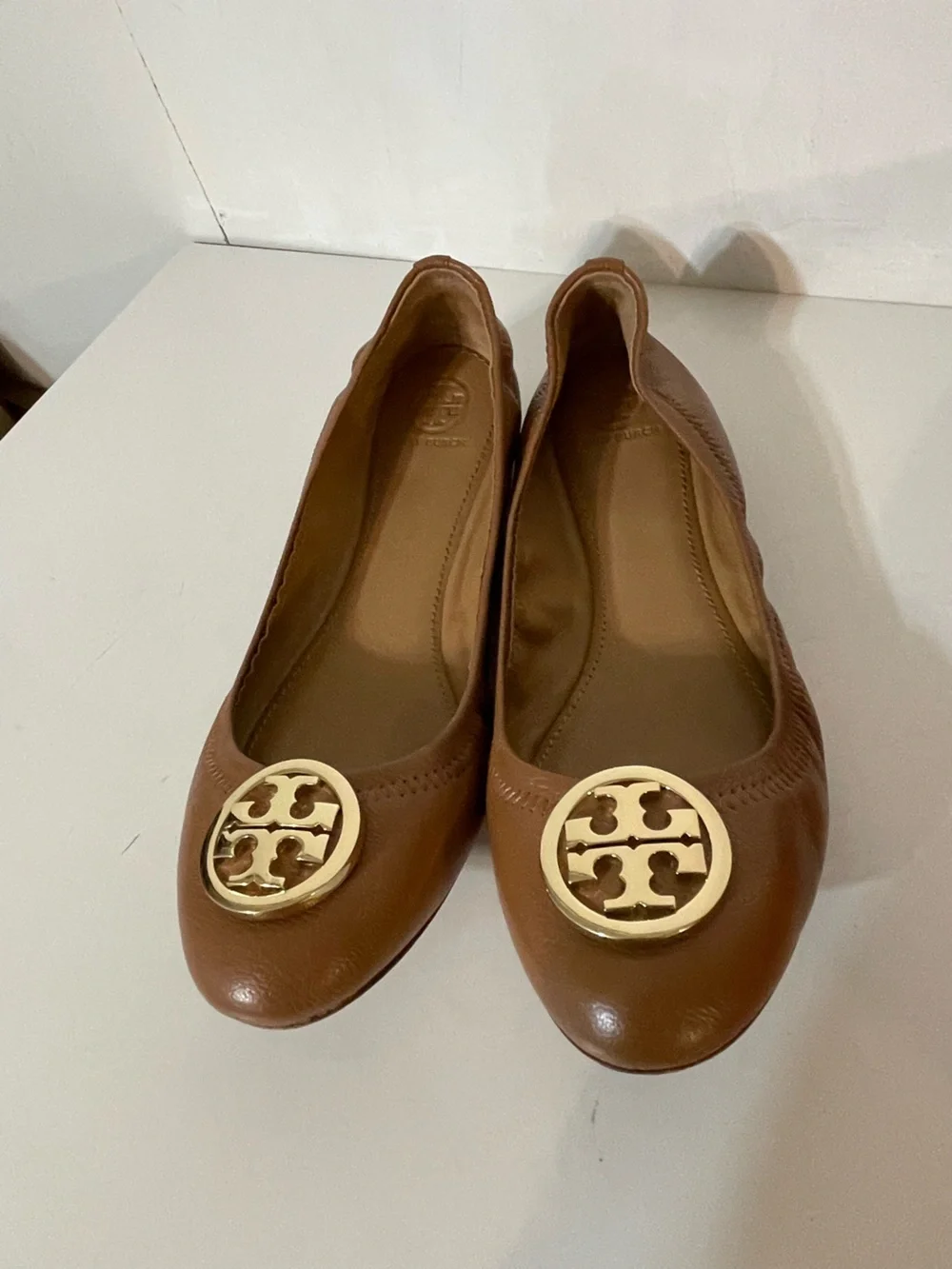 Tory Burch Benton Travel Ballet in Tan